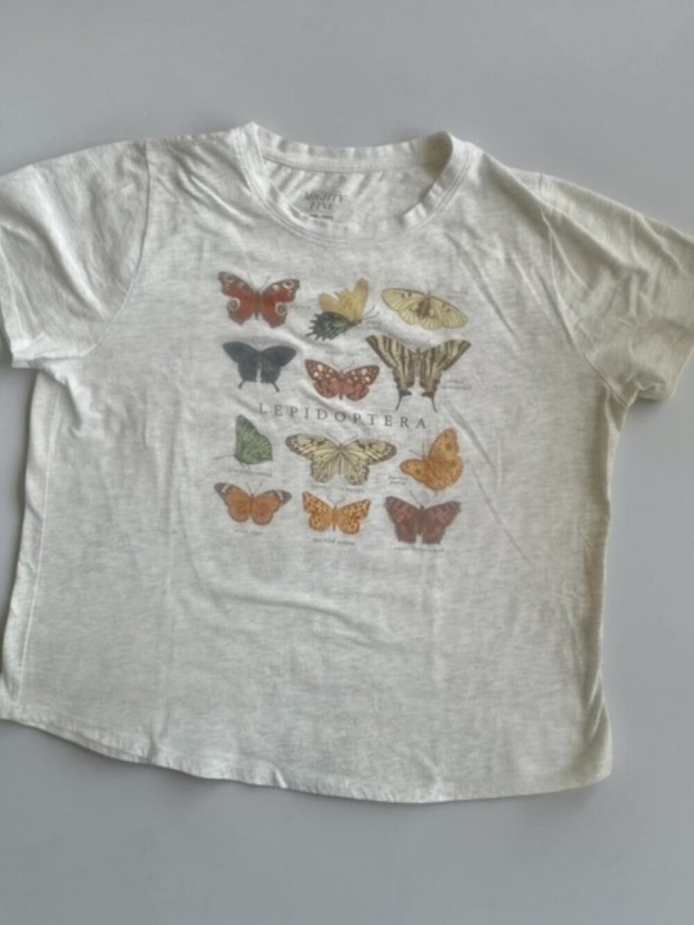 Mighty Fine BUTTERFLY Tee Women's XXL Gray